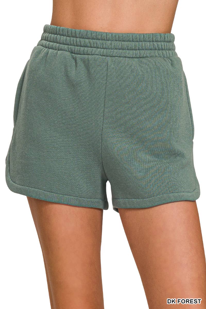 Fleece Shorts Acid Wash & Solid