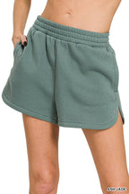 Fleece Shorts Acid Wash & Solid