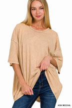 Washed Cotton Oversized Tee