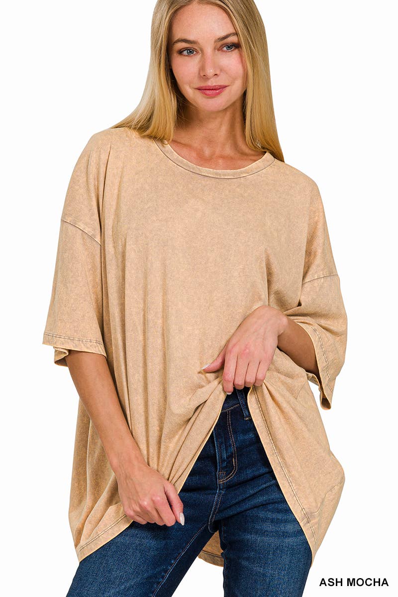 Washed Cotton Oversized Tee