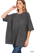 Washed Cotton Oversized Tee