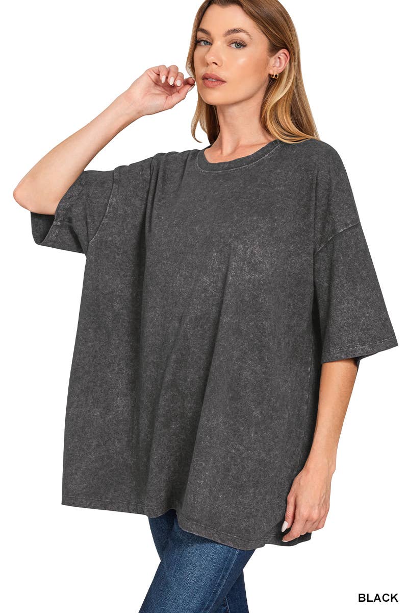 Washed Cotton Oversized Tee