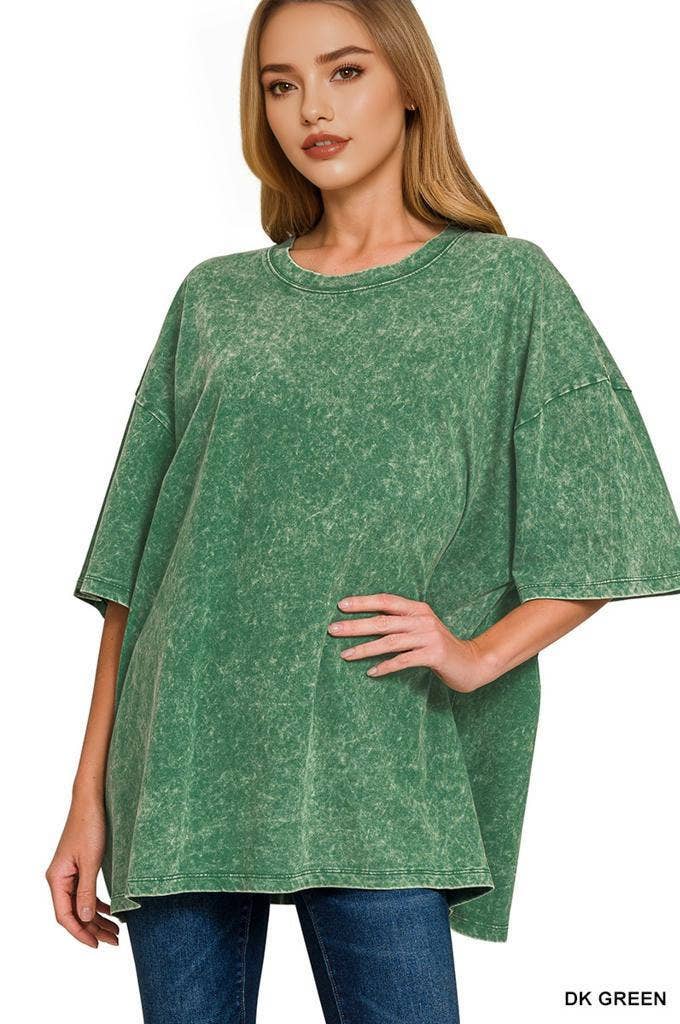 Washed Cotton Oversized Tee
