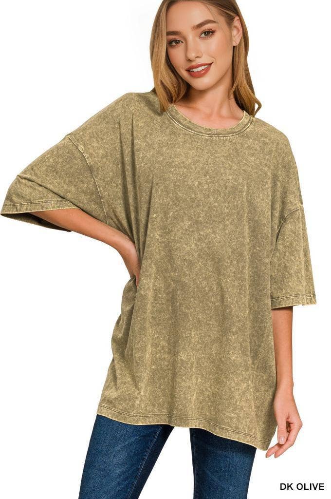 Washed Cotton Oversized Tee