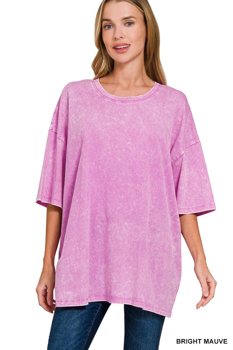 Washed Cotton Oversized Tee