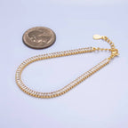 24K Gold Filled CZ Baguette 7inch Tennis Bracelet | WA-2975