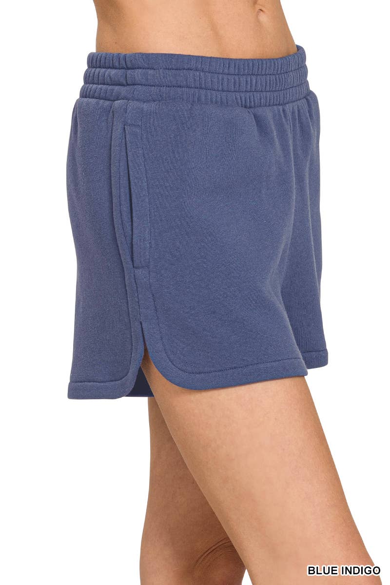 Fleece Shorts Acid Wash & Solid