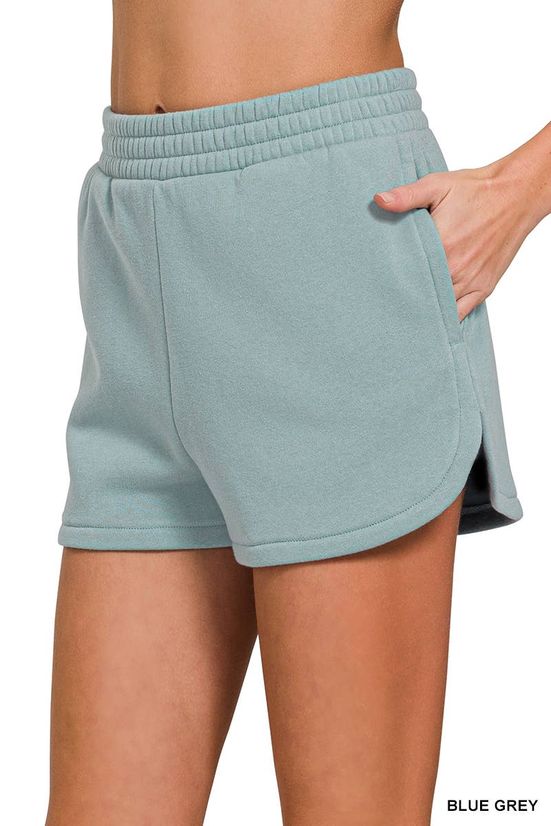 Fleece Shorts Acid Wash & Solid