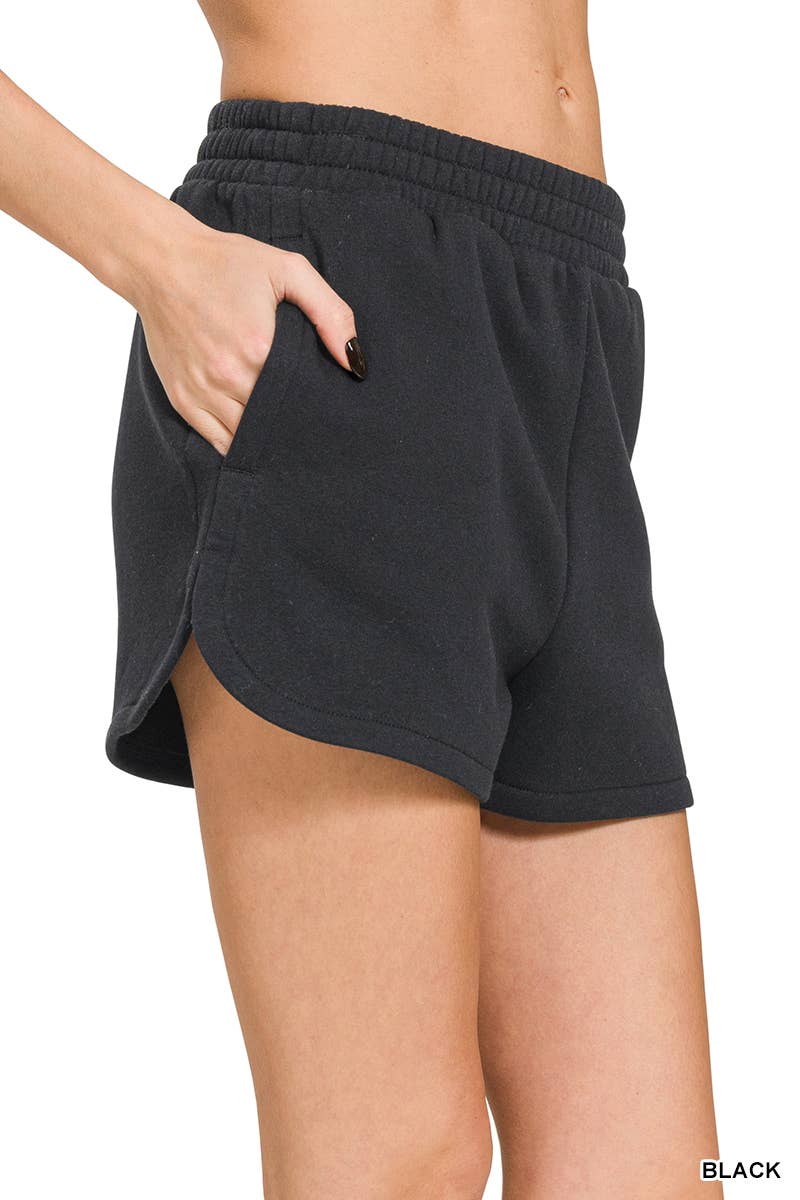 Fleece Shorts Acid Wash & Solid