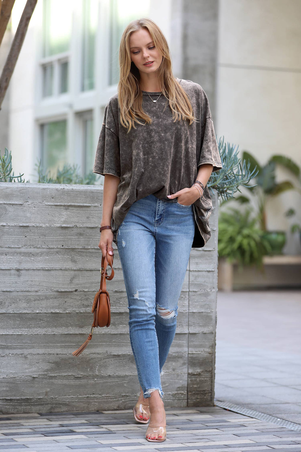 Washed Cotton Oversized Tee