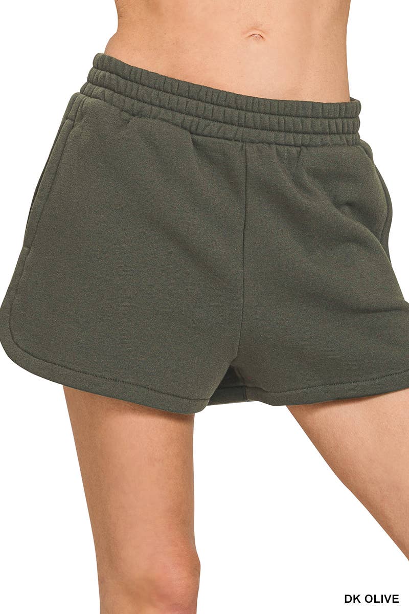 Fleece Shorts Acid Wash & Solid