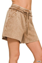 Fleece Shorts Acid Wash & Solid