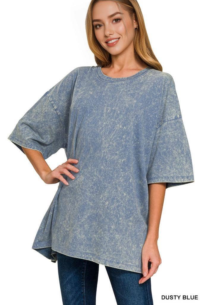 Washed Cotton Oversized Tee