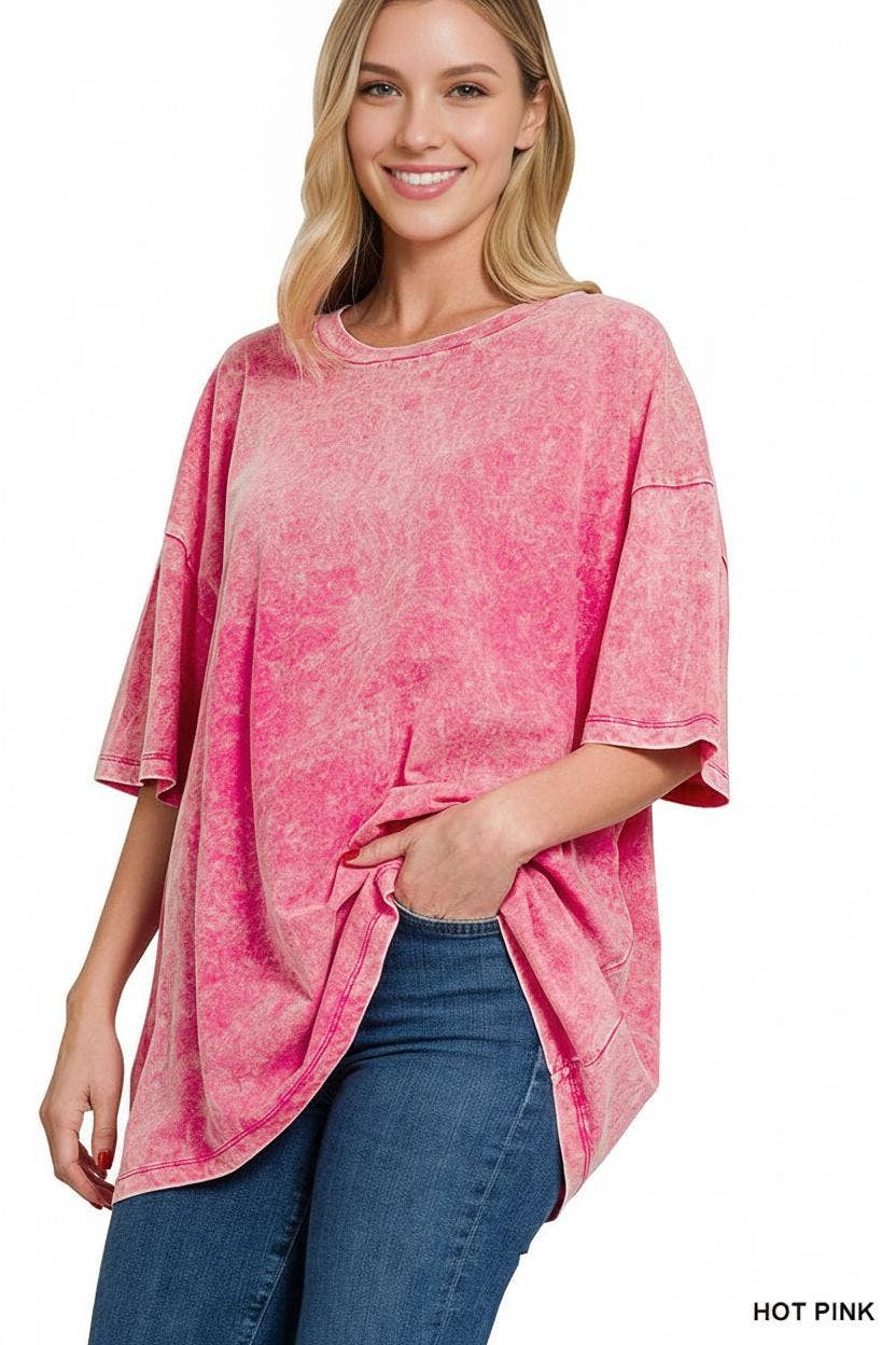 Washed Cotton Oversized Tee