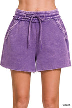 Fleece Shorts Acid Wash & Solid