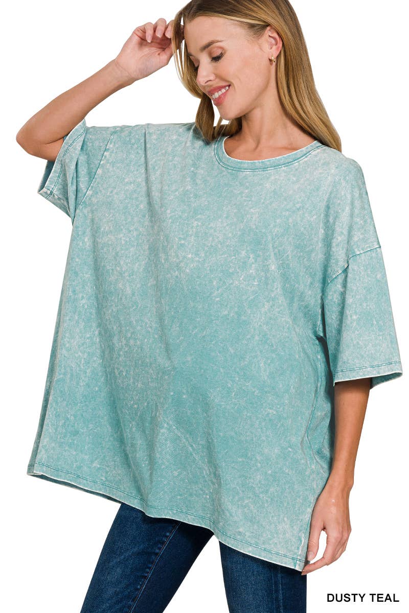 Washed Cotton Oversized Tee